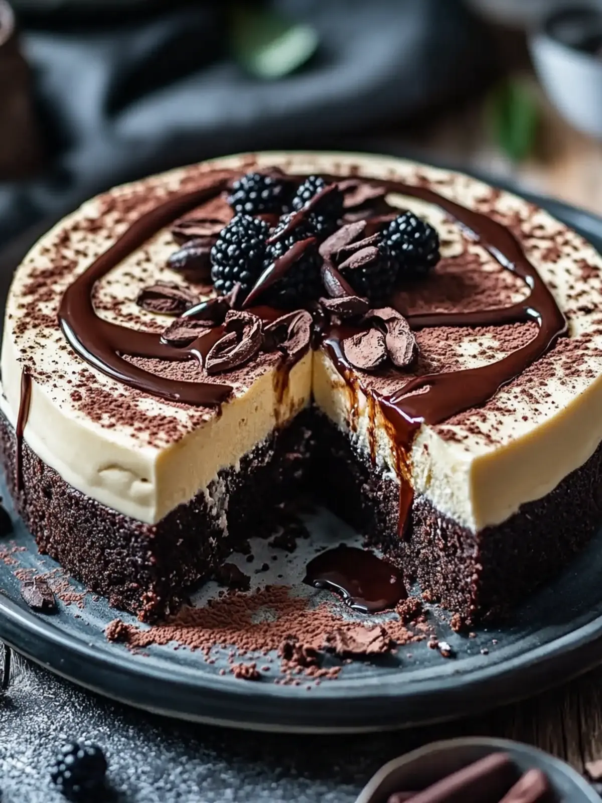 Brownie Cheese Cake Birthday Cake
