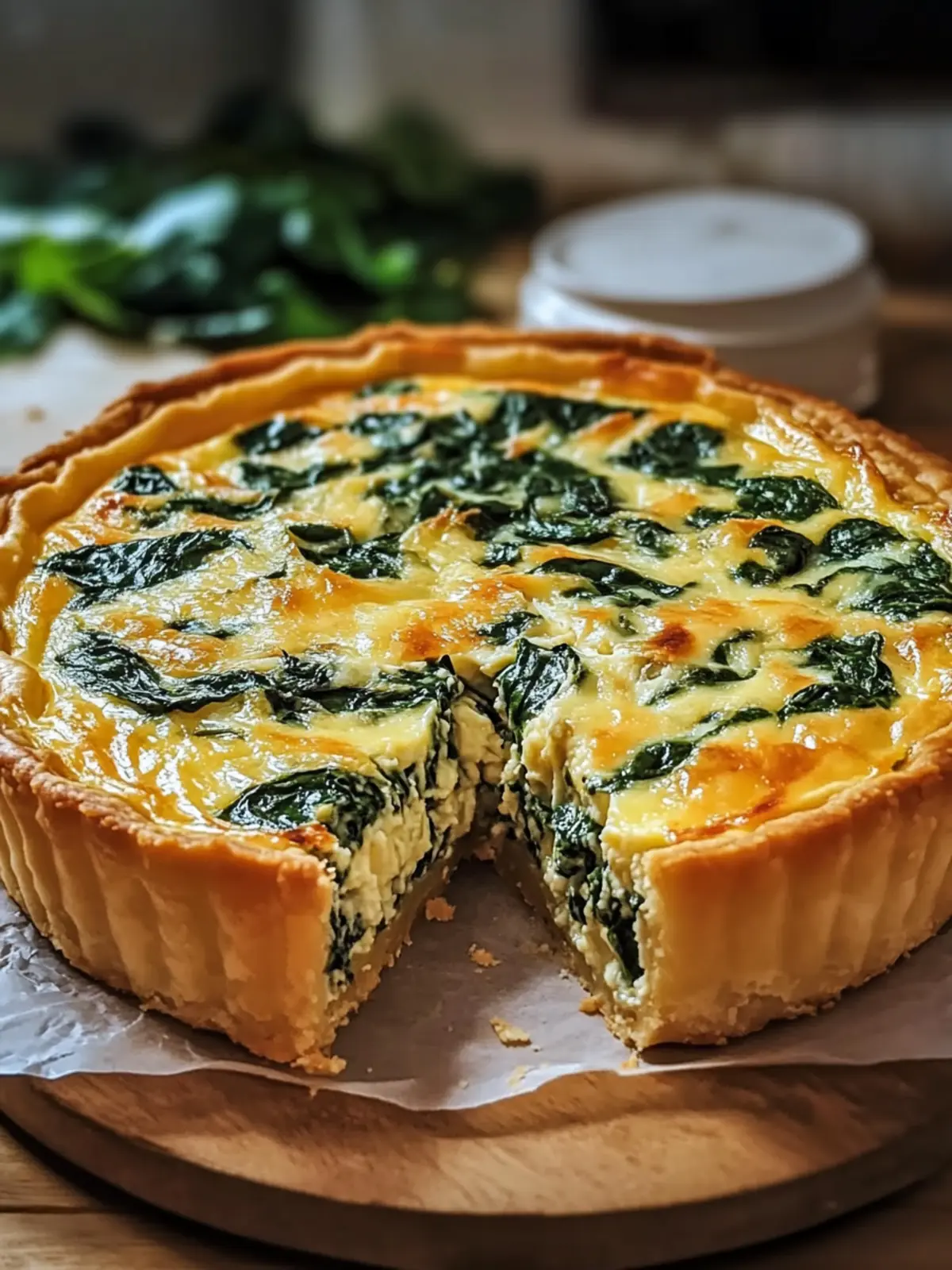 Käse Spinat Quiche