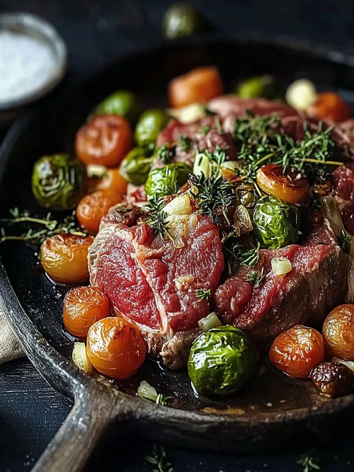 Würzige Rosenkohl-Hackfleisch