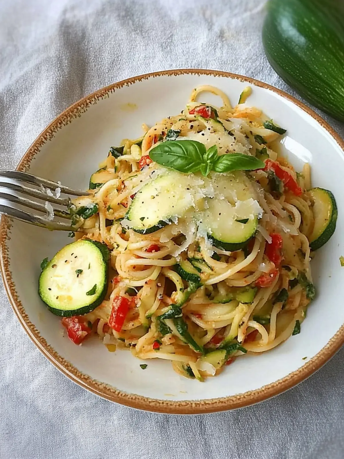 Zucchini - Paprika - Nudeln