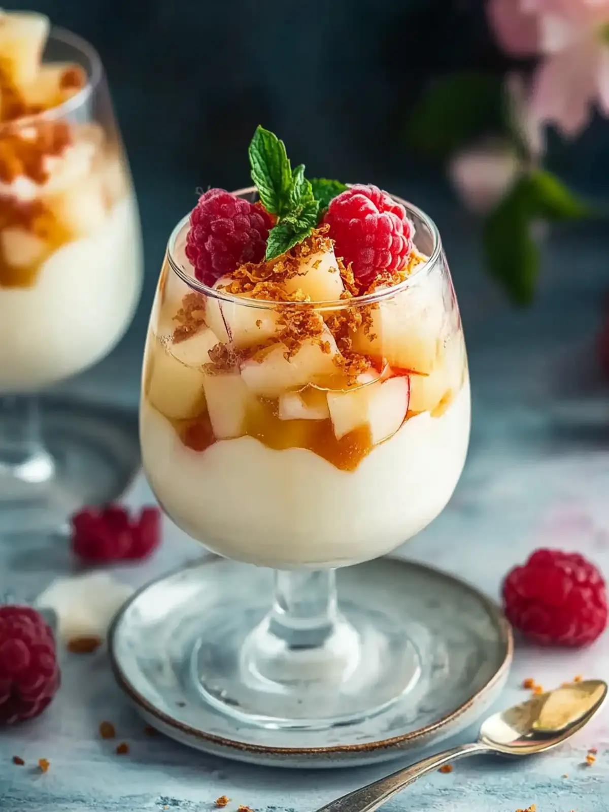 Bratapfel-Dessert im Glas