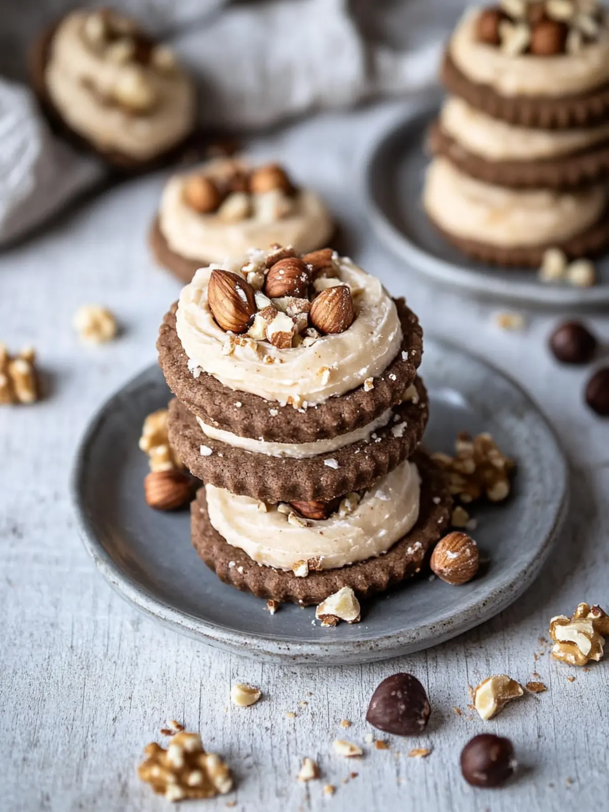 Plätzchen mit Haselnusscreme