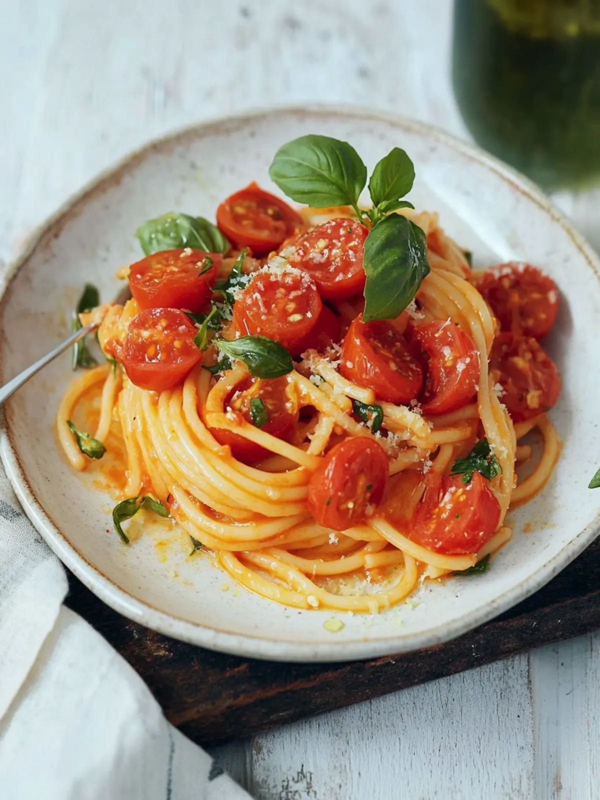 Tomaten-Garnelen-Pasta