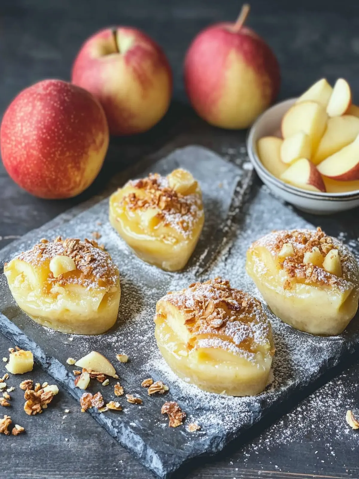 Apfel-Pudding-Taschen