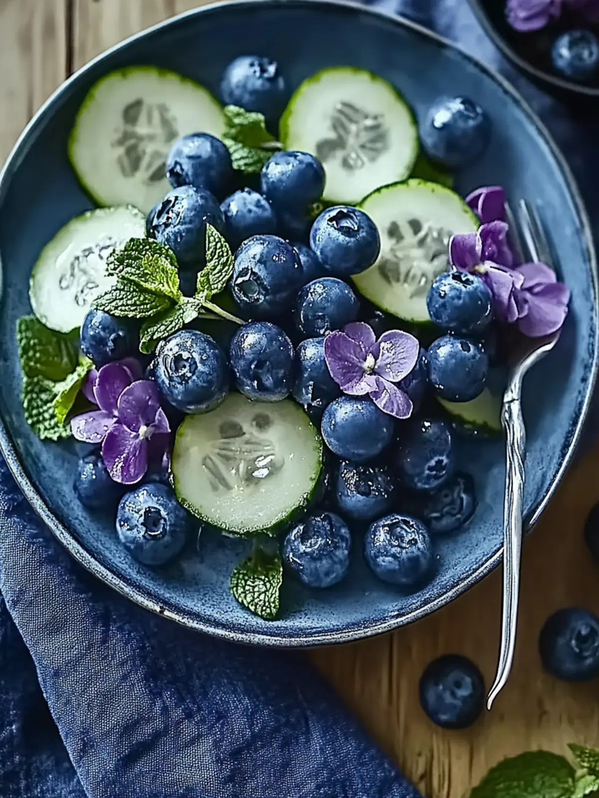 Gurken-Blaubeer-Salat