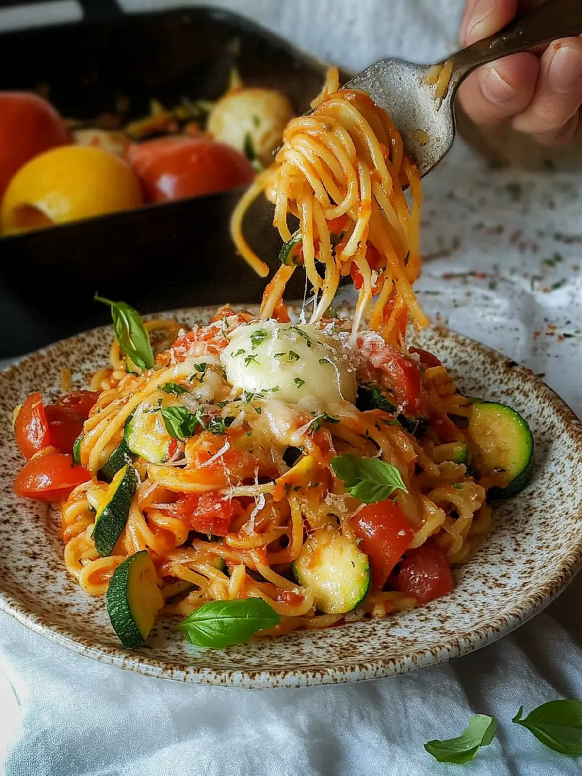 Zucchini - Paprika - Nudeln