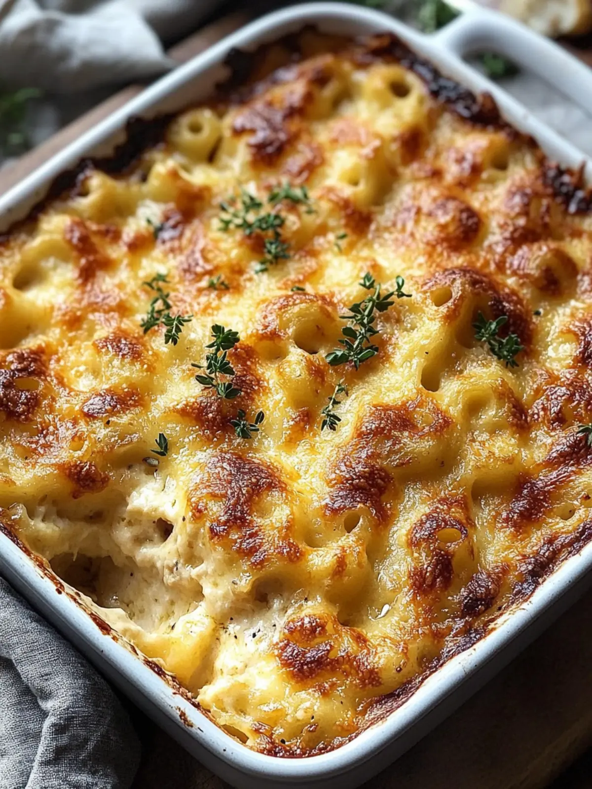 Nudel-Schinken-Gratin