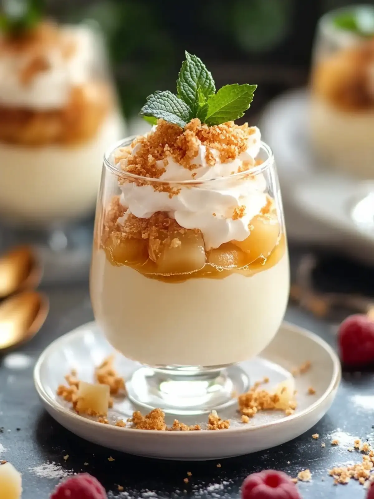 Bratapfel-Dessert im Glas