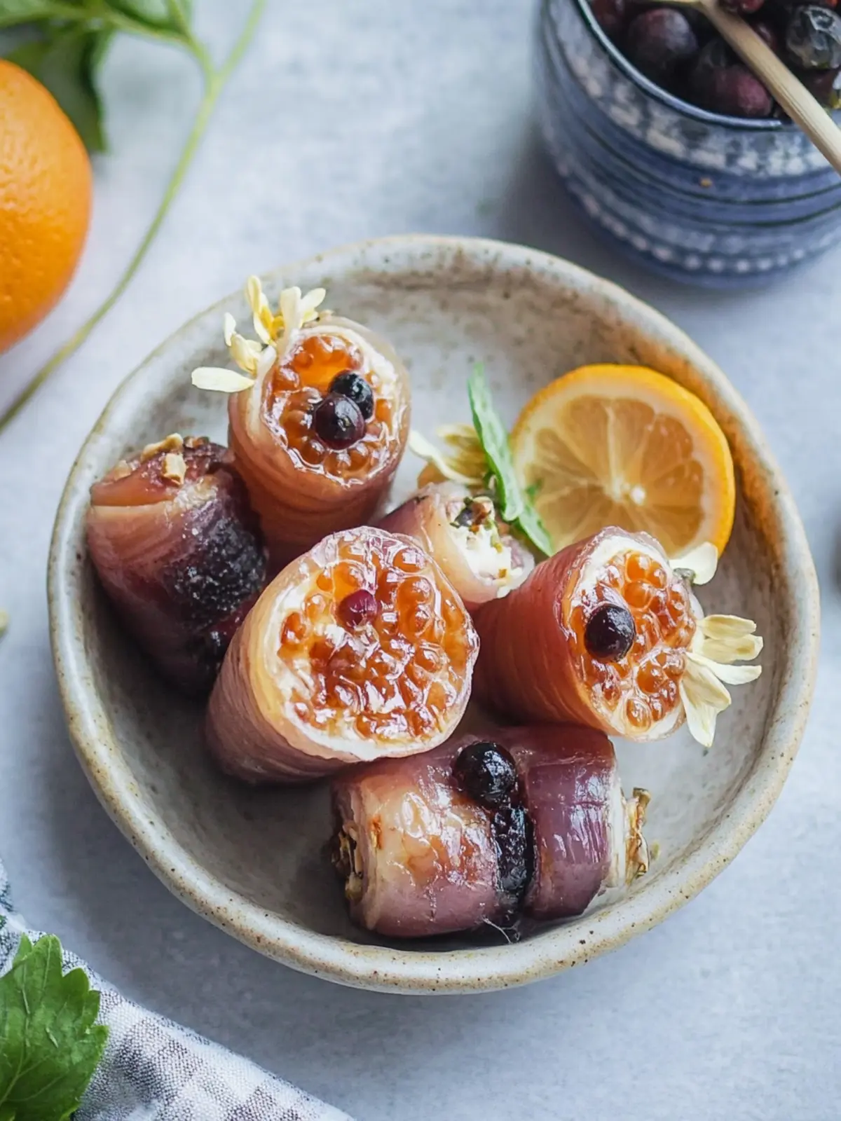 Datteln im Speckmantel