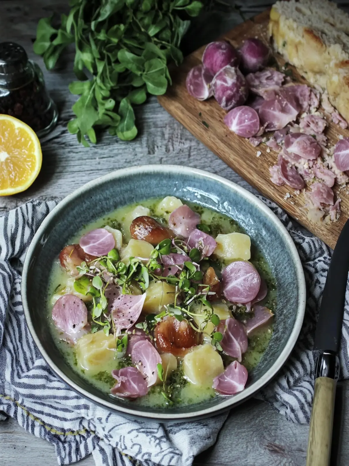 Rosenkohleintopf mit Speck