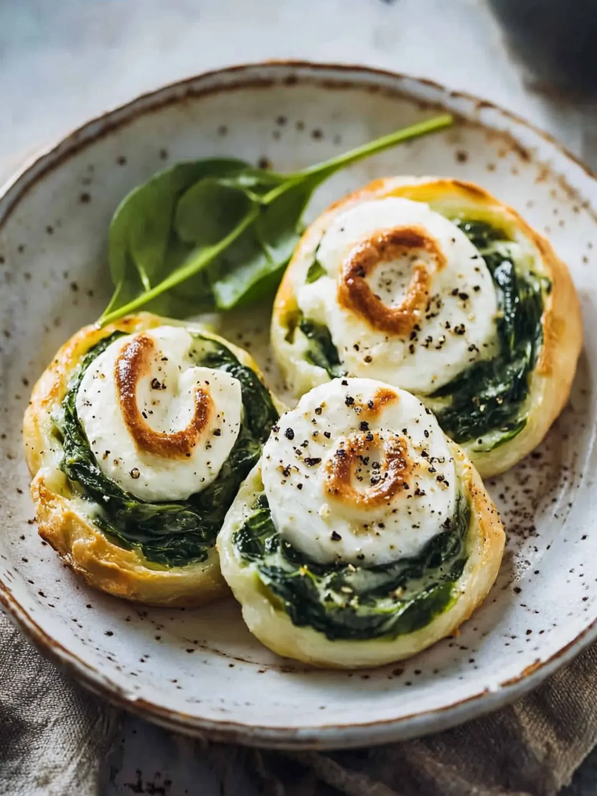 Spinat-Feta-Schnecken