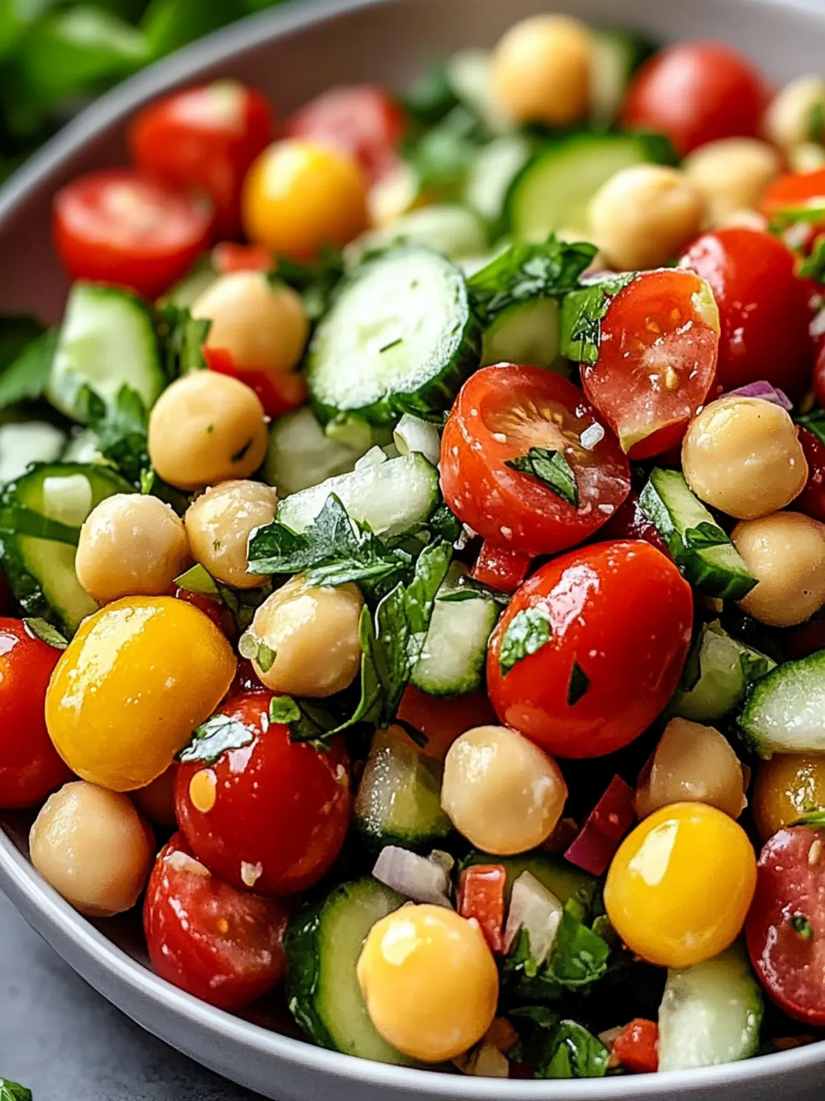 Mediterraner Kichererbsensalat