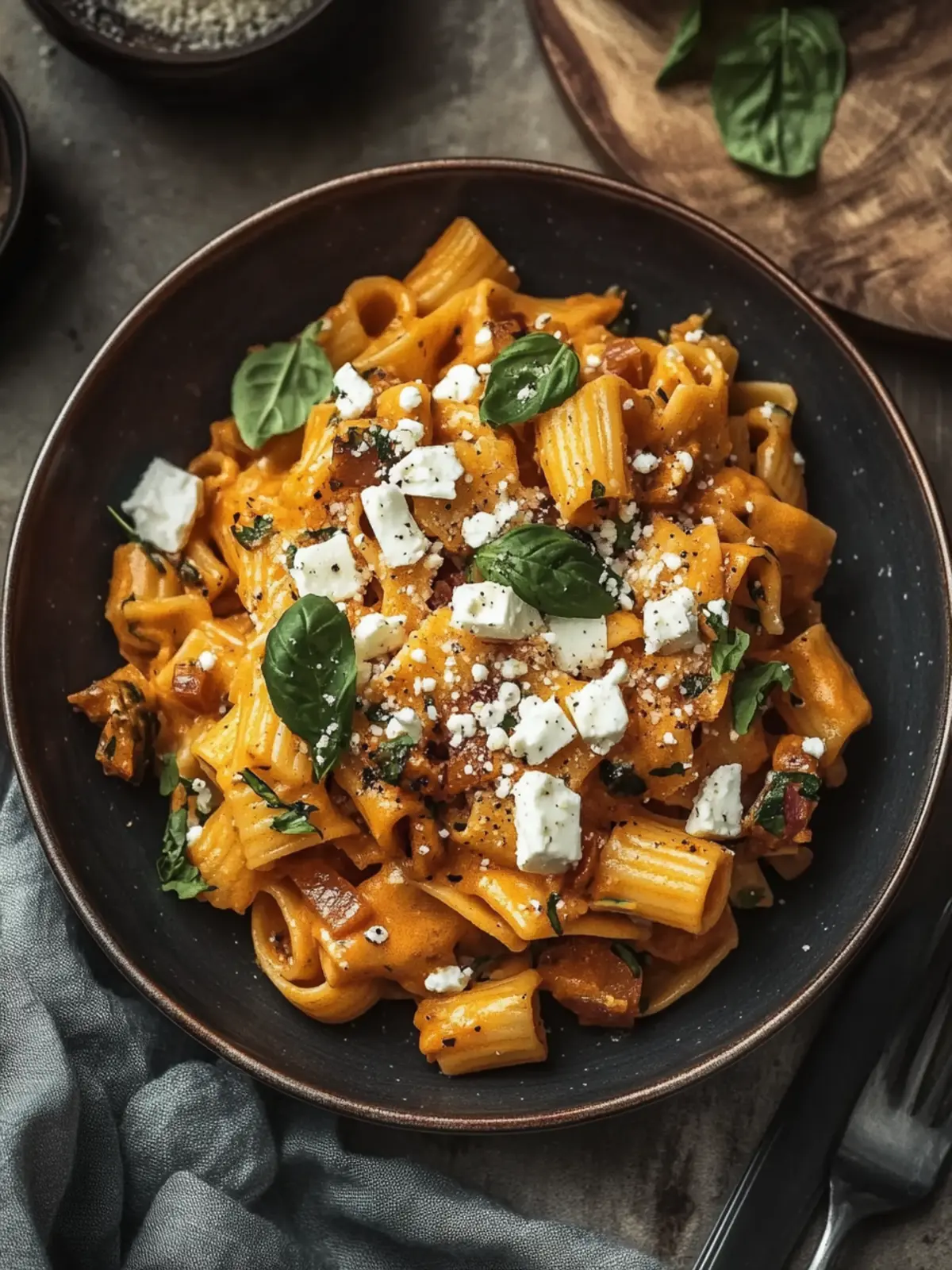 Pasta mit Kürbis und Feta