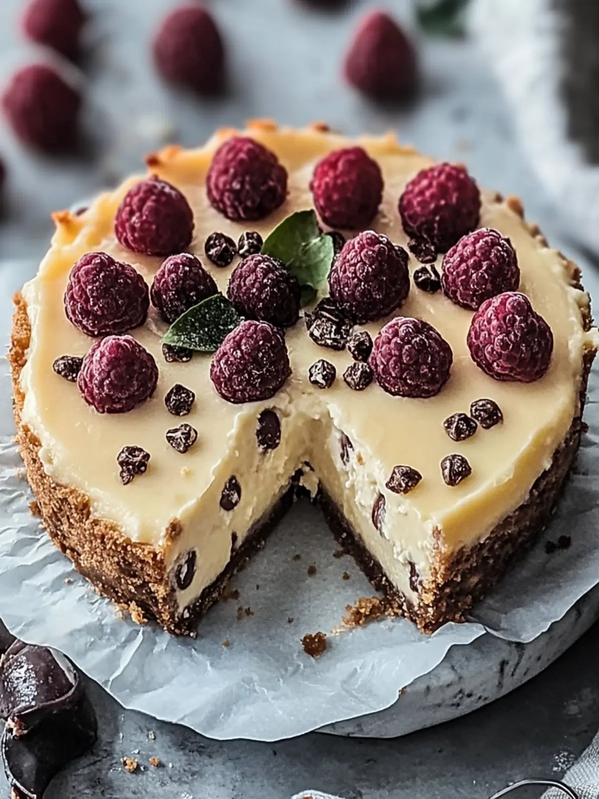 Stracciatella-Käsekuchen