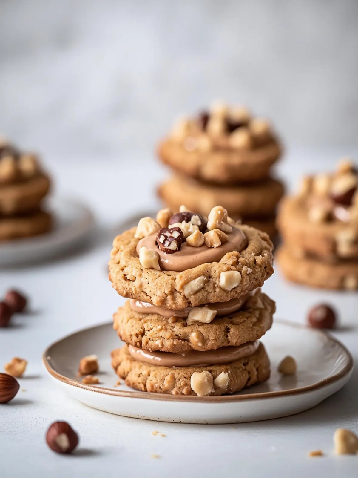 Plätzchen mit Haselnusscreme