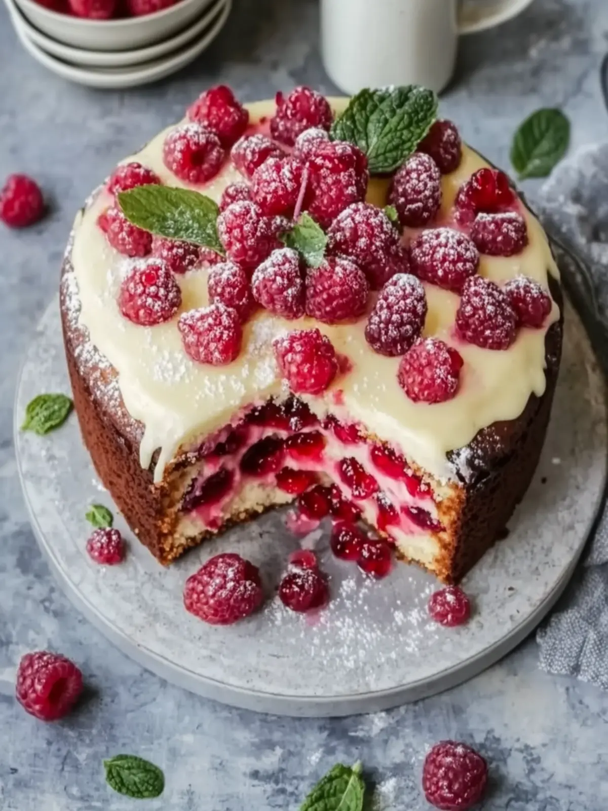 Schokoladen Himbeer Kuchen