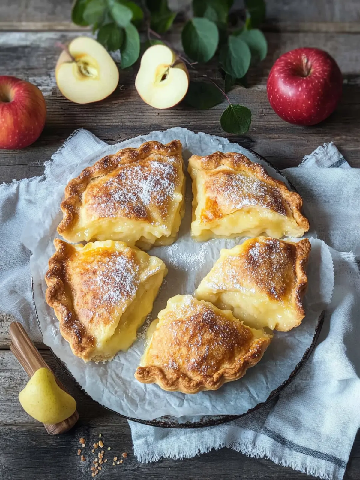 Apfel-Pudding-Taschen