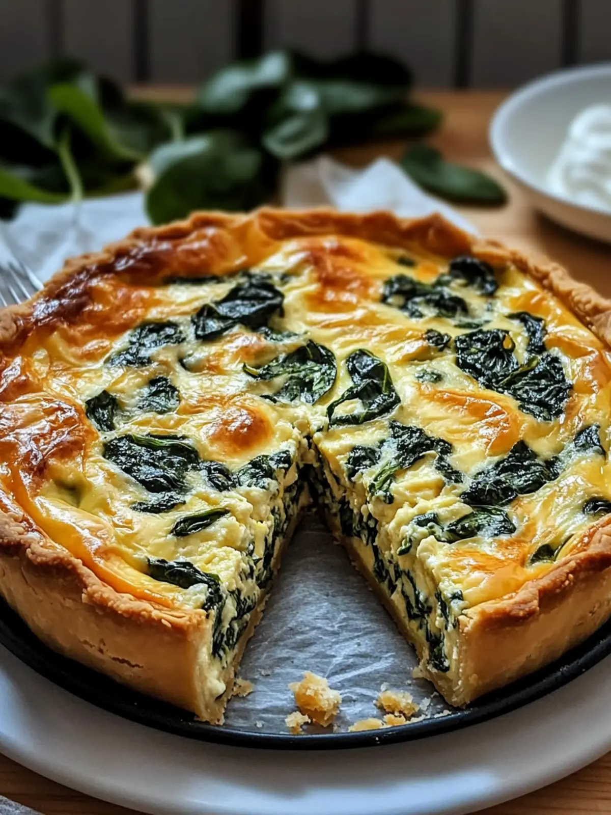 Käse Spinat Quiche