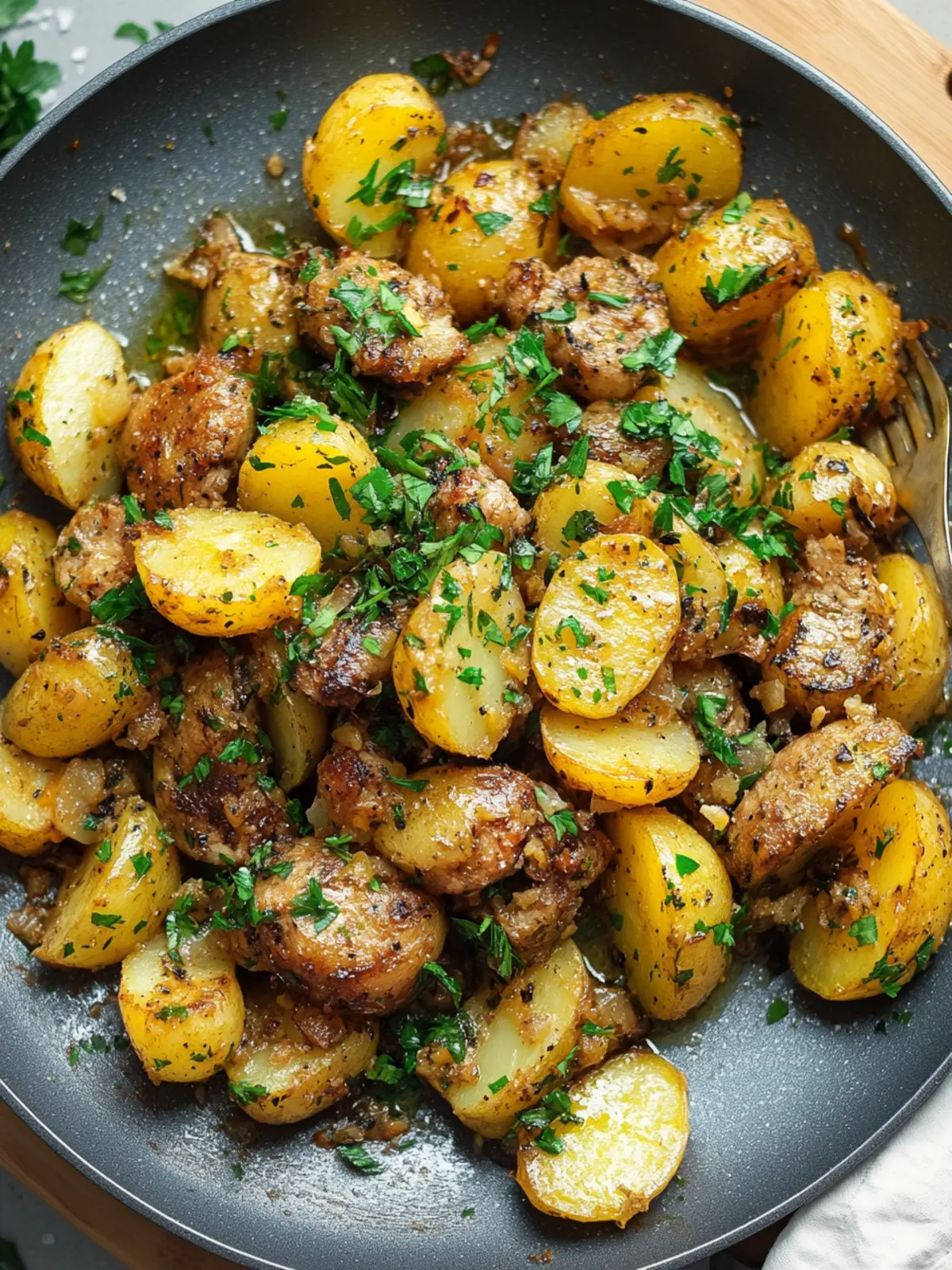 Hühnerleber mit Kartoffeln