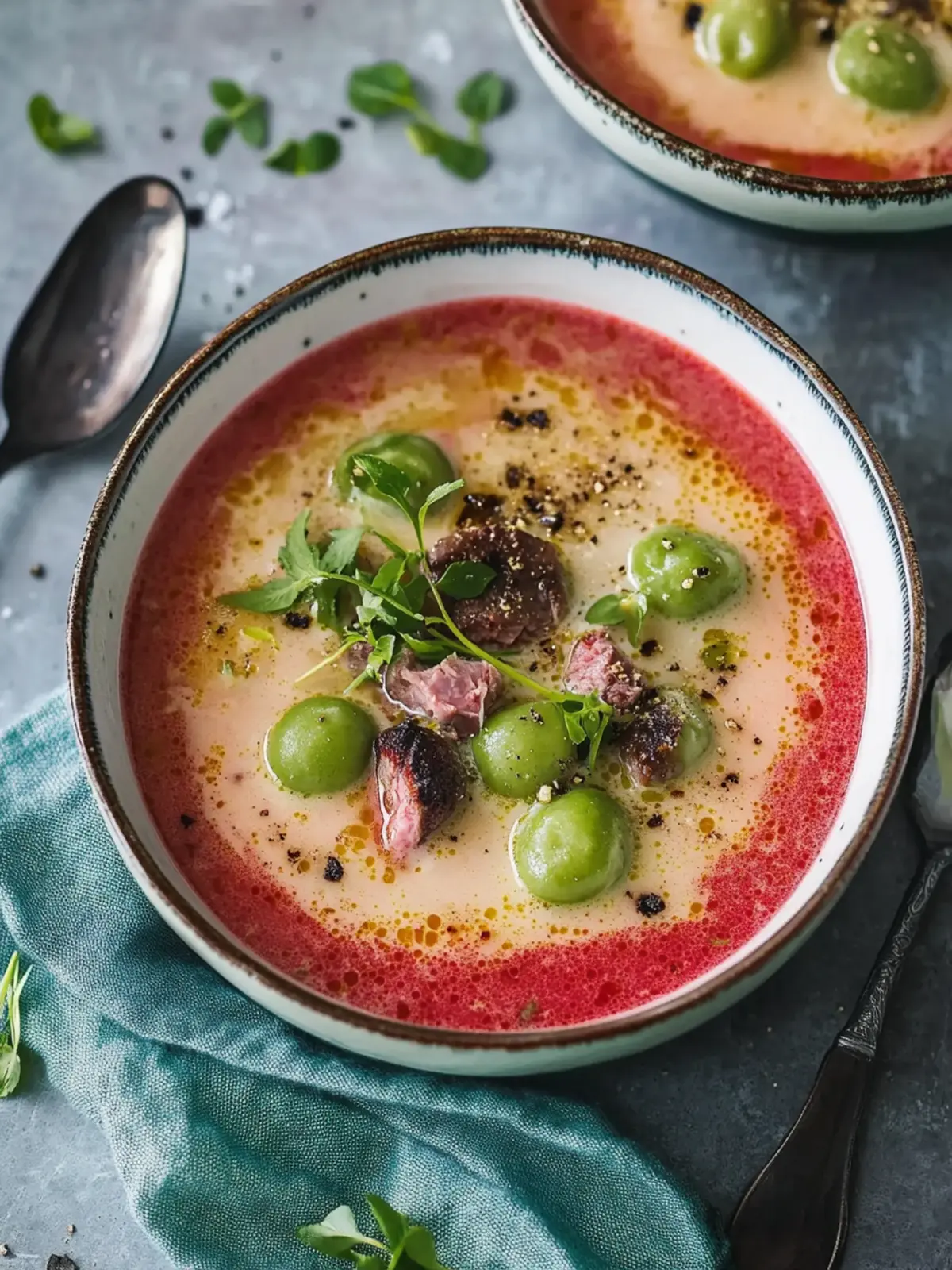 Rosenkohlsuppe mit Hackfleisch