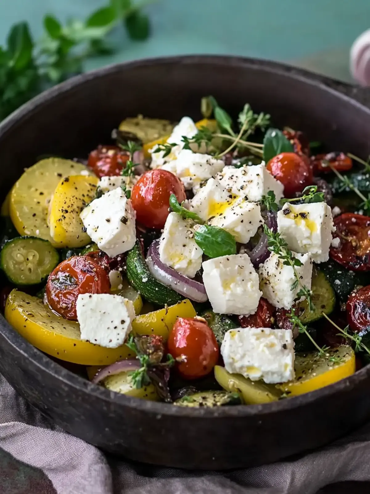 Griechisches Gemüse mit Feta