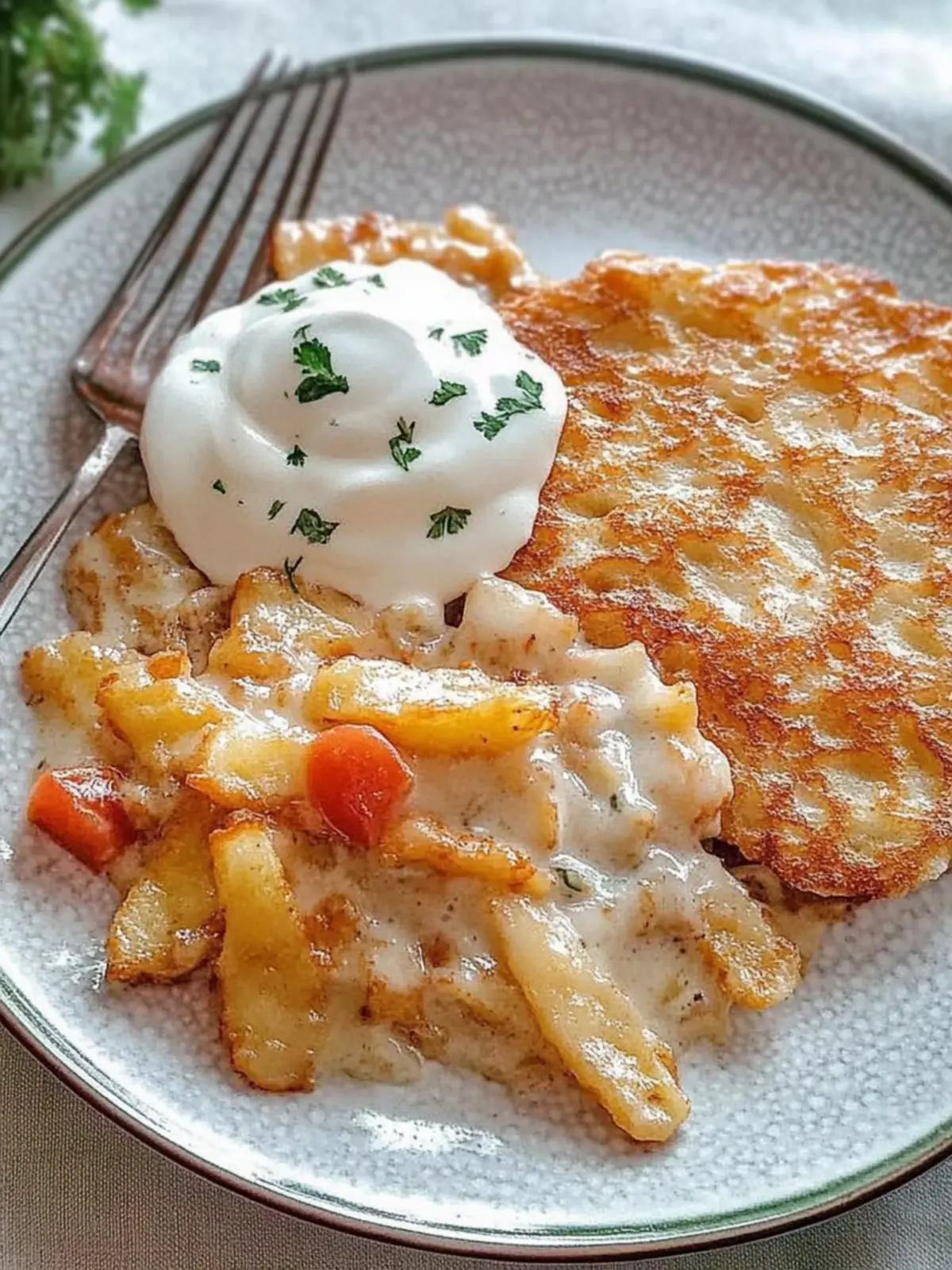 Hähnchen-Rösti-Auflauf