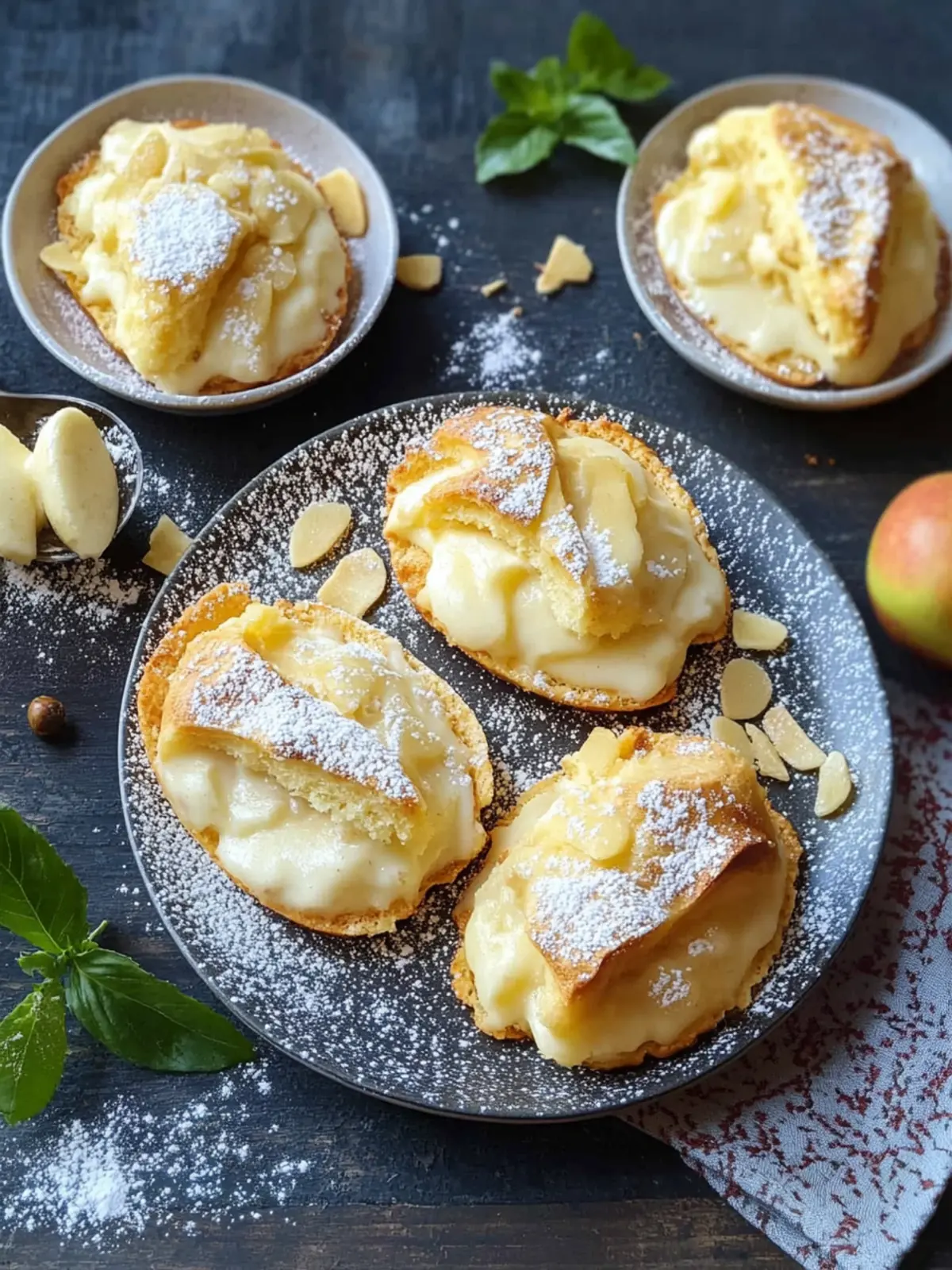 Apfel-Pudding-Taschen