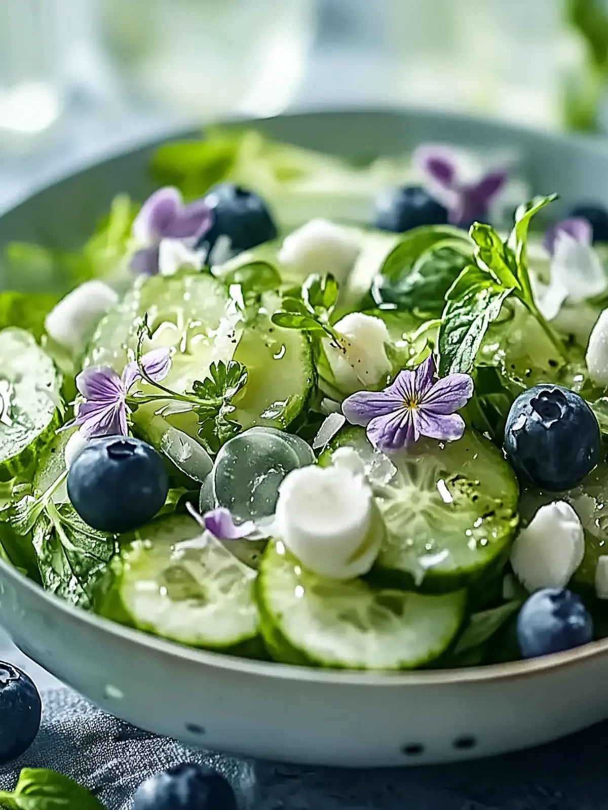 Gurken-Blaubeer-Salat
