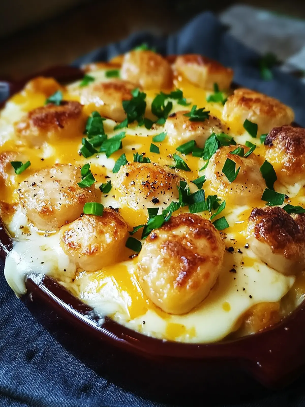 Käse-Ranch-Kartoffeln mit Würstchen ganz einfach zubereiten