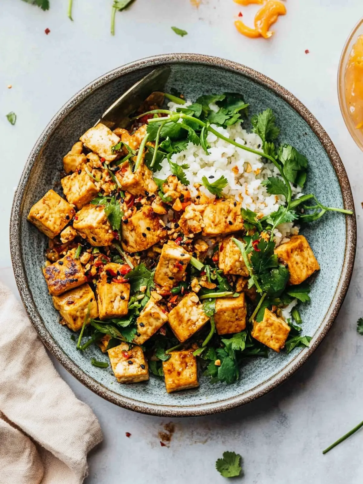 Würziges Seidentofu-Rührei