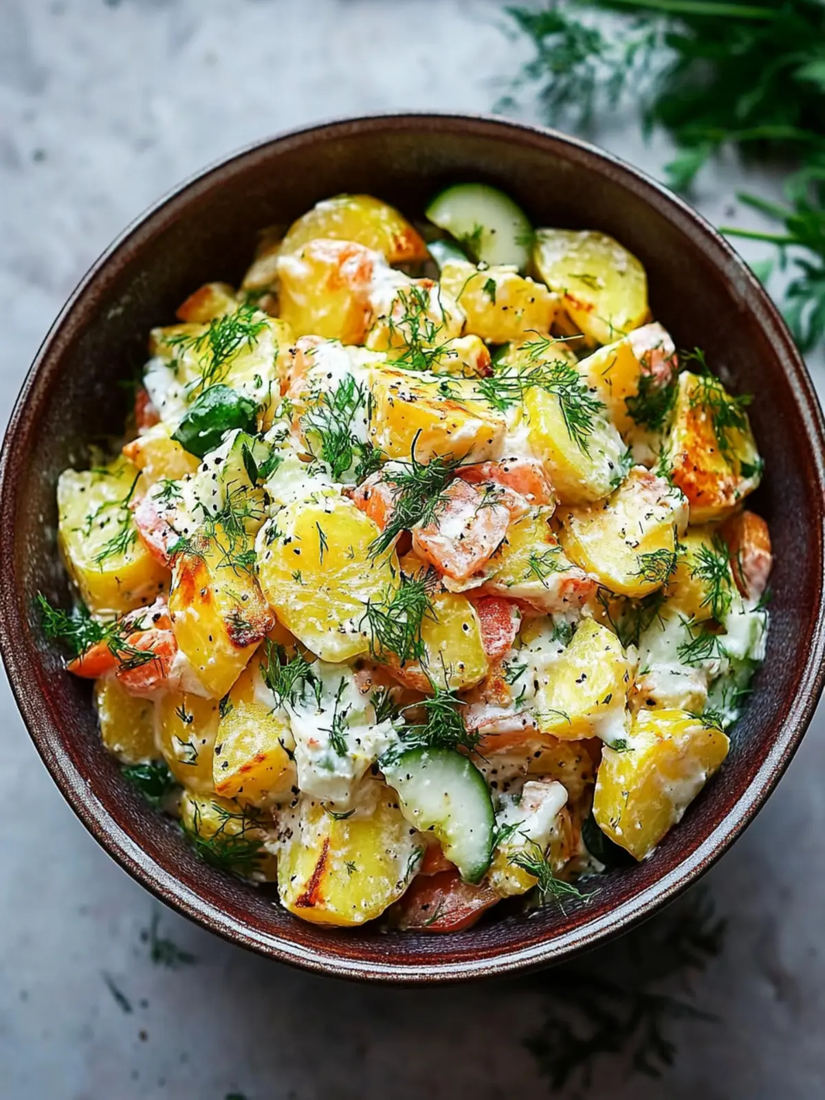 Knuspriger Kartoffelsalat