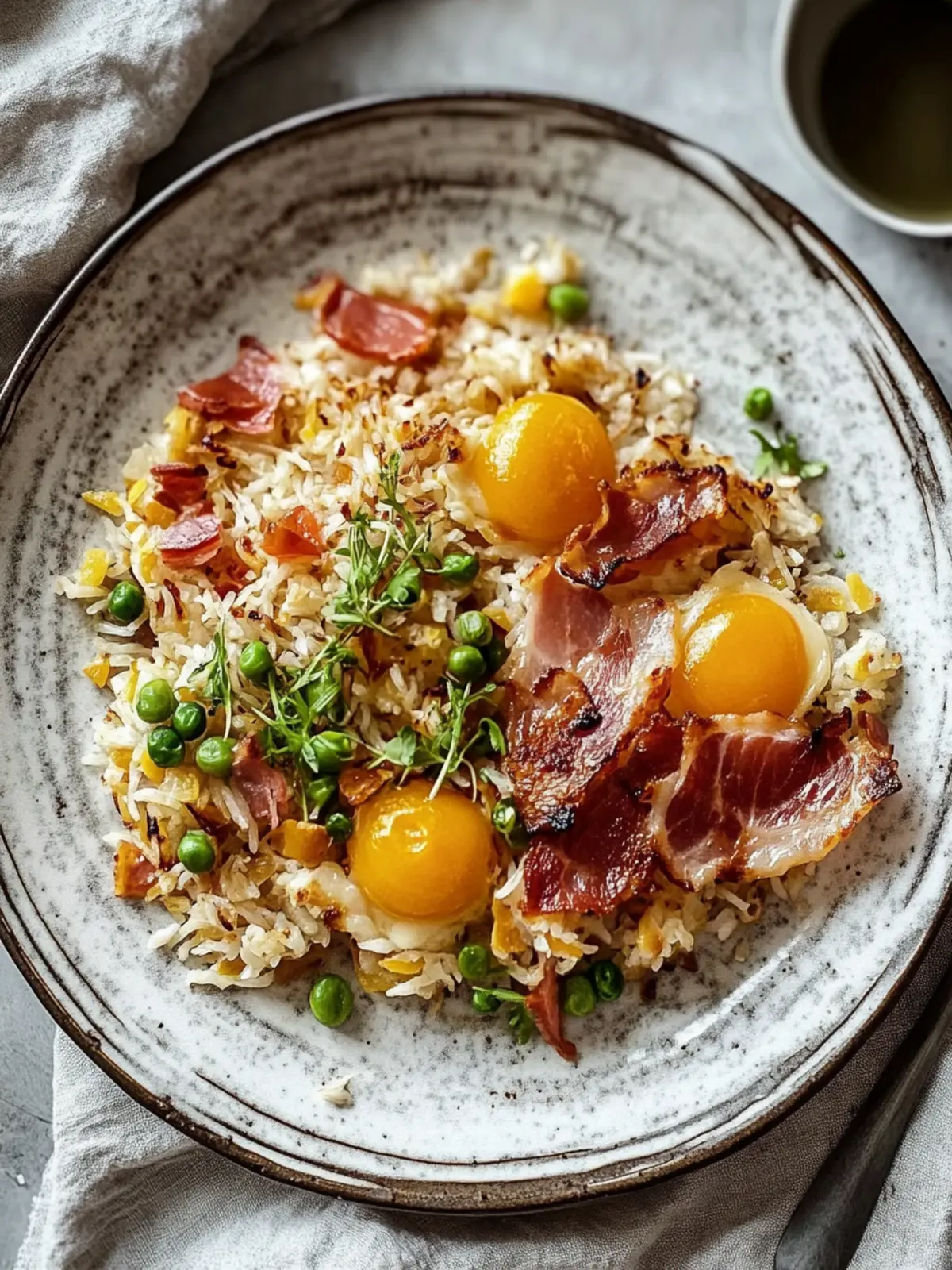 Gebratener Reis mit Speck