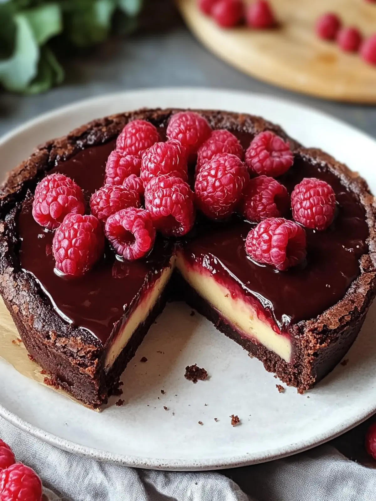 Himbeer-Brownie-Käsekuchen