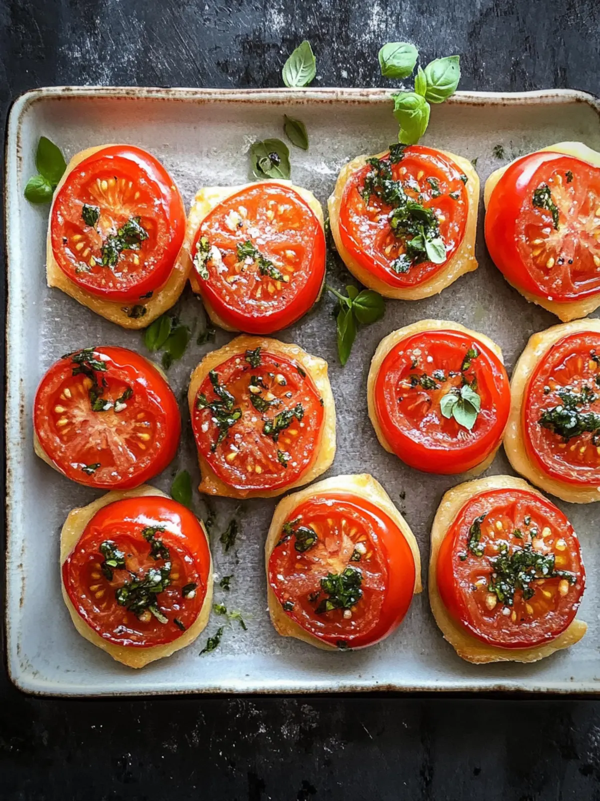 Blätterteig mit Tomaten