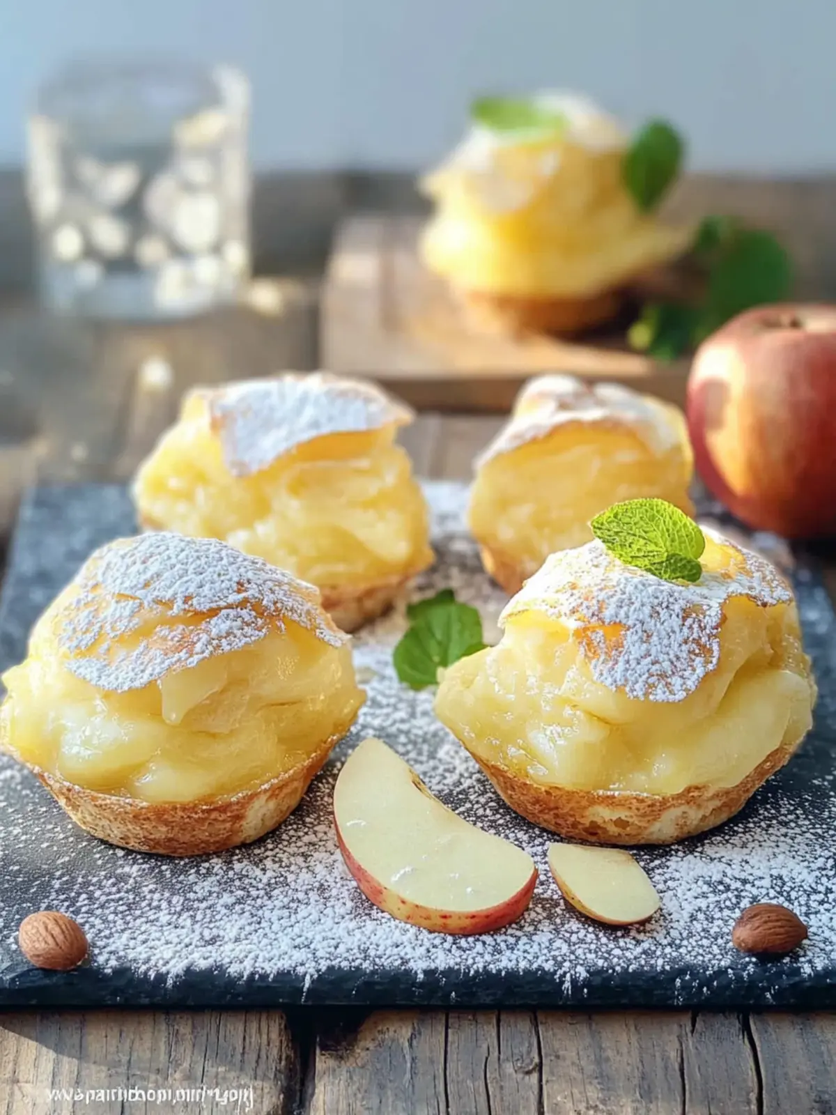 Apfel-Pudding-Taschen