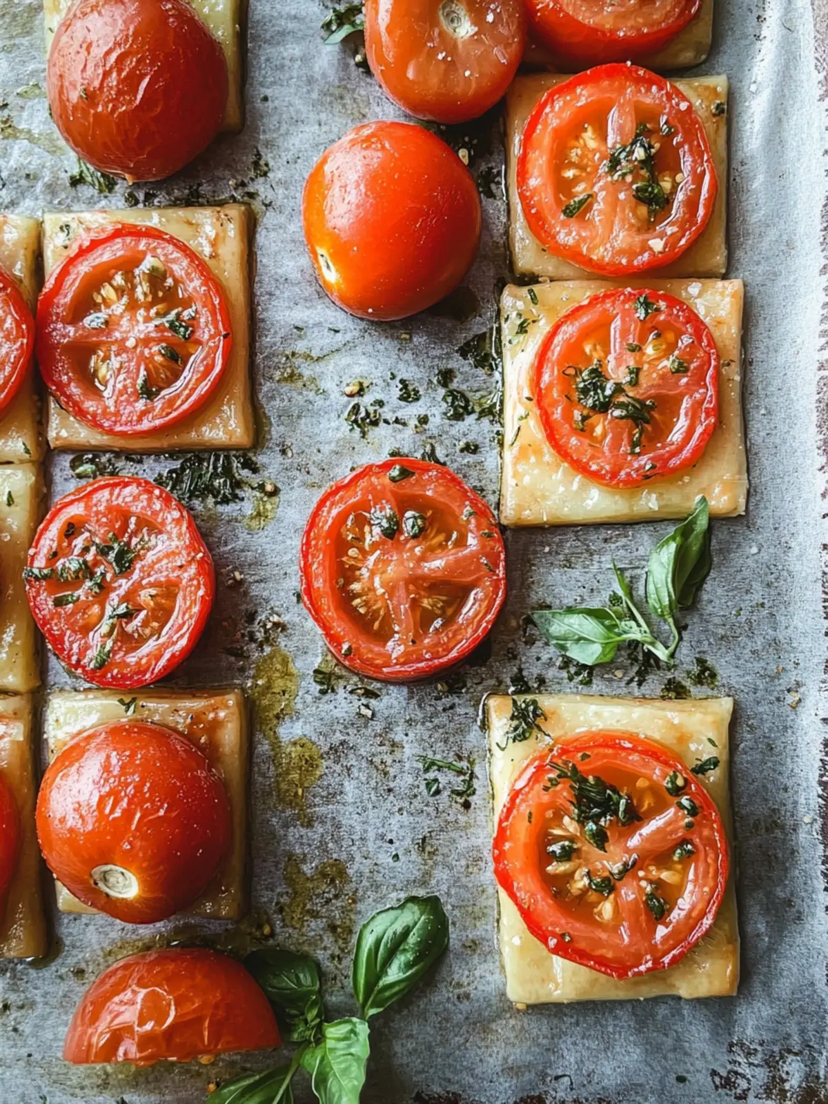 Blätterteig mit Tomaten