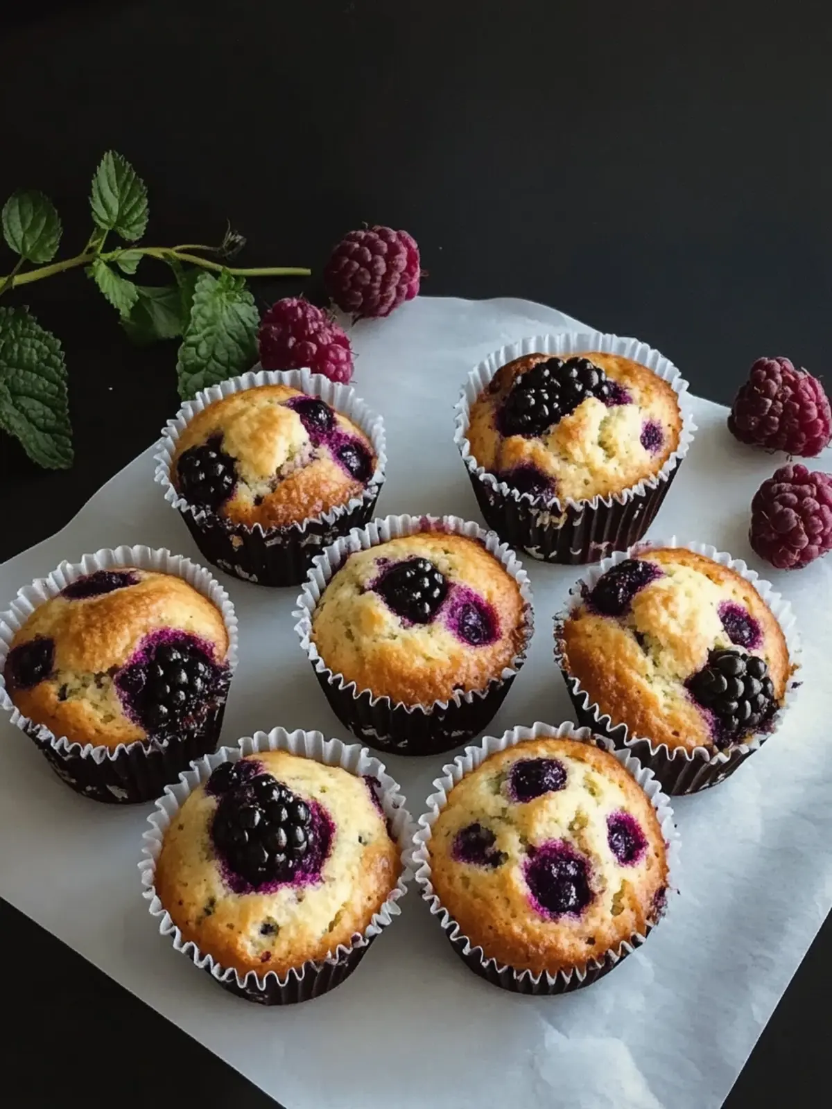 Saftige Brombeermuffins