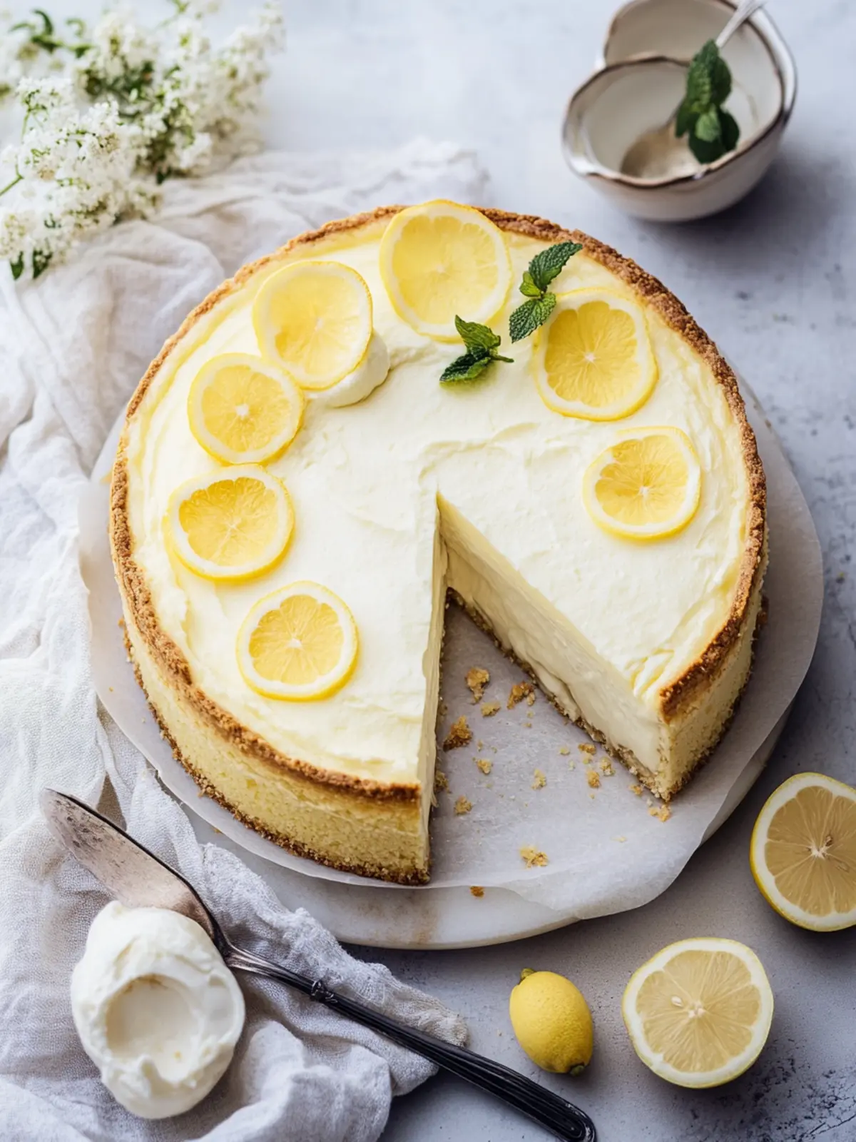 Käsekuchen ohne Boden