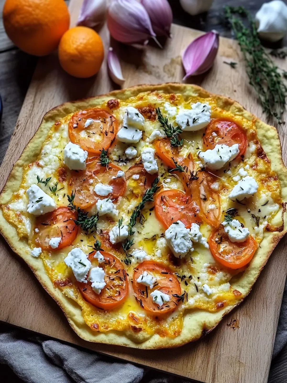 Kürbis-Flammkuchen mit Feta