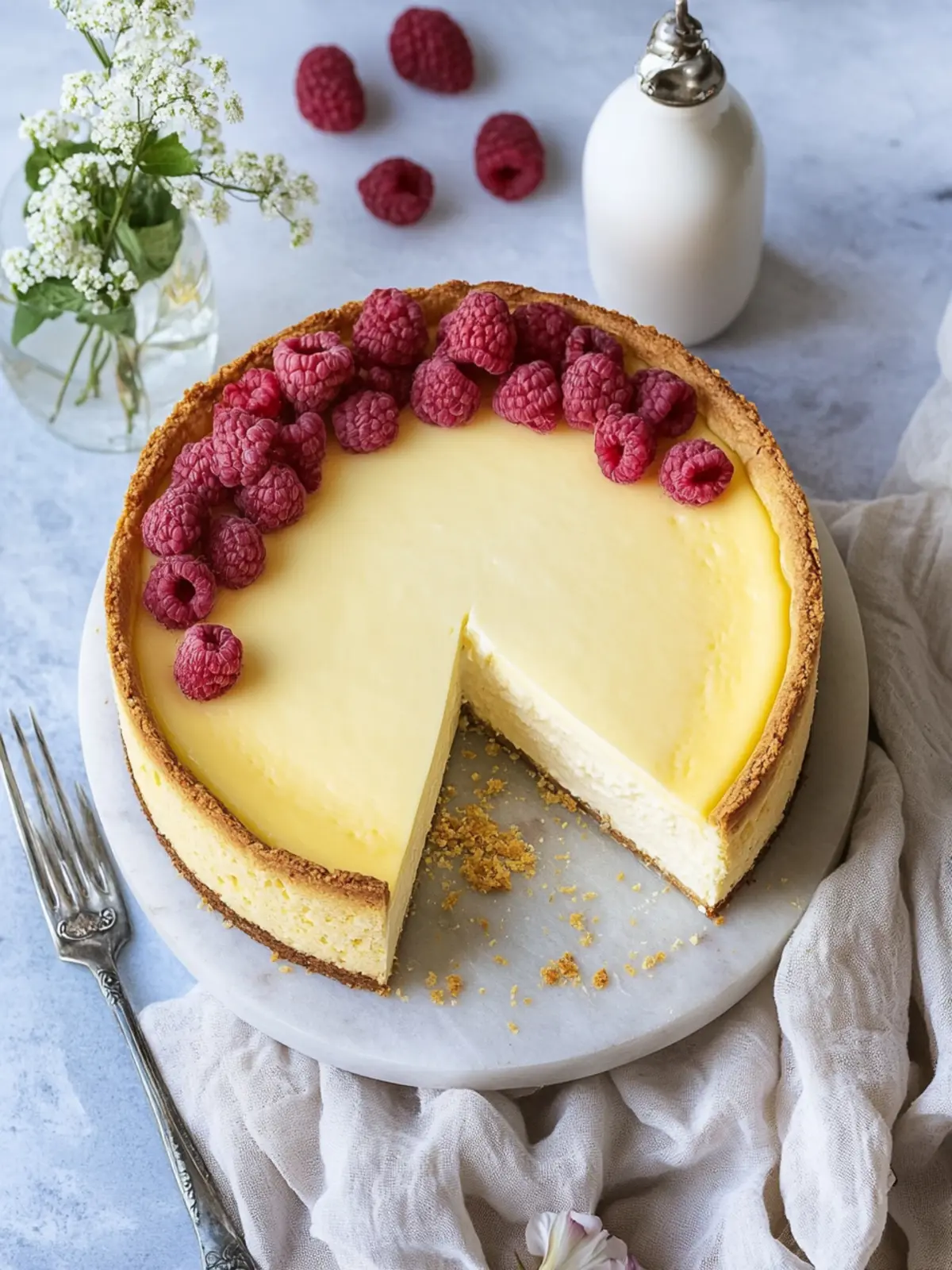 Käsekuchen ohne Boden