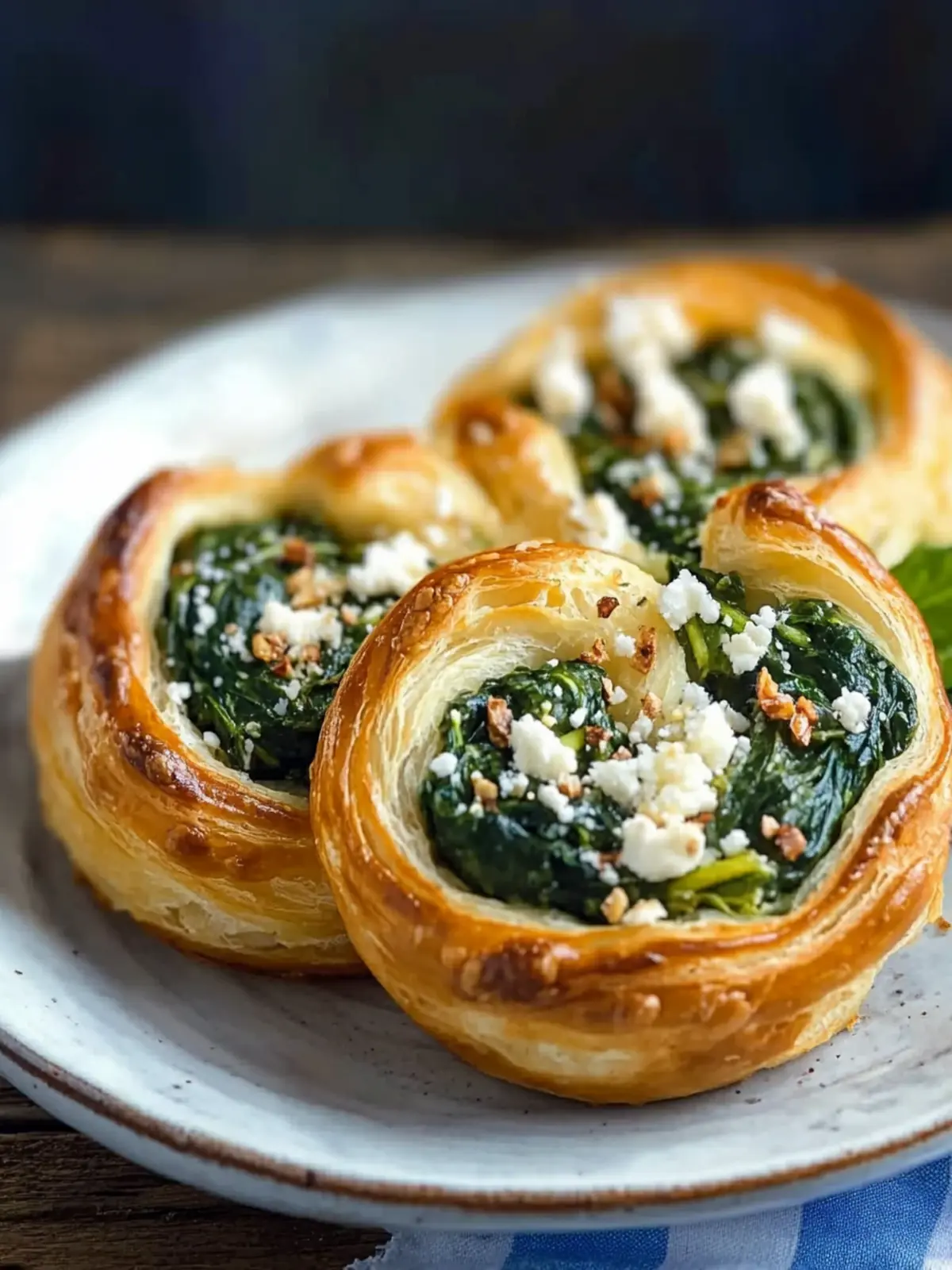 Spinat-Feta-Schnecken