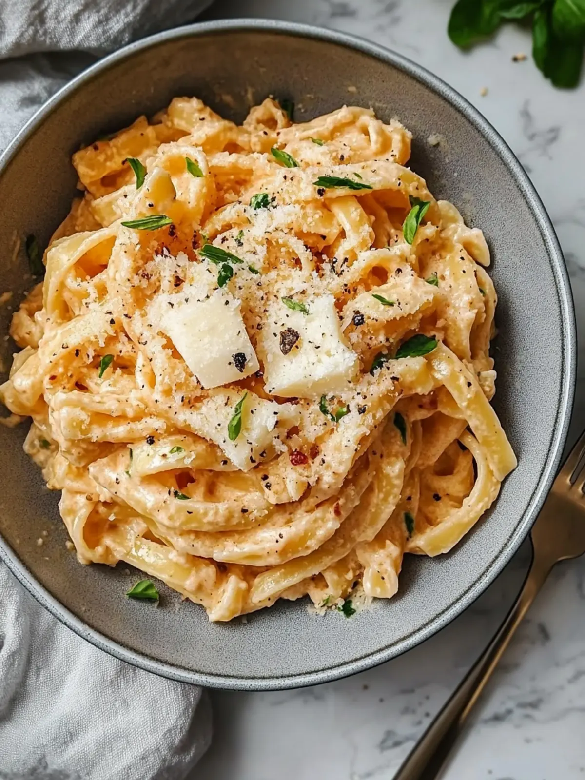 Protein Nudeln mit Hüttenkäse