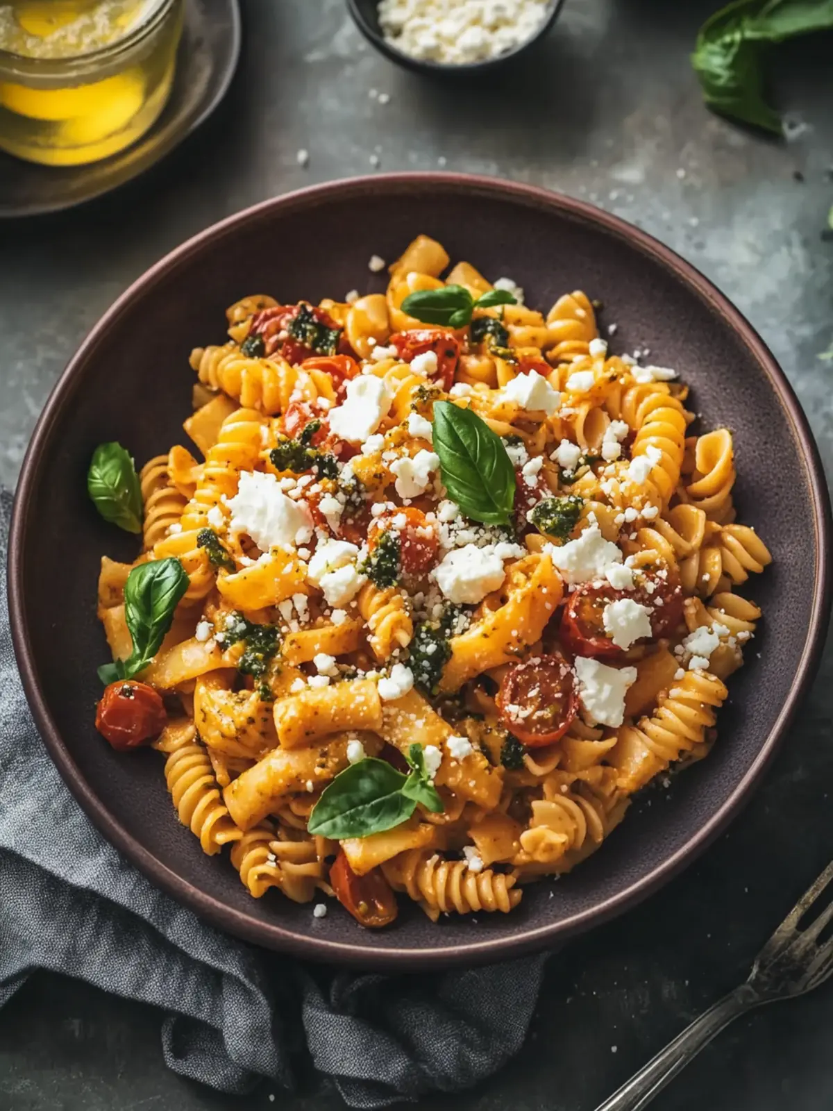 Pasta mit Kürbis und Feta