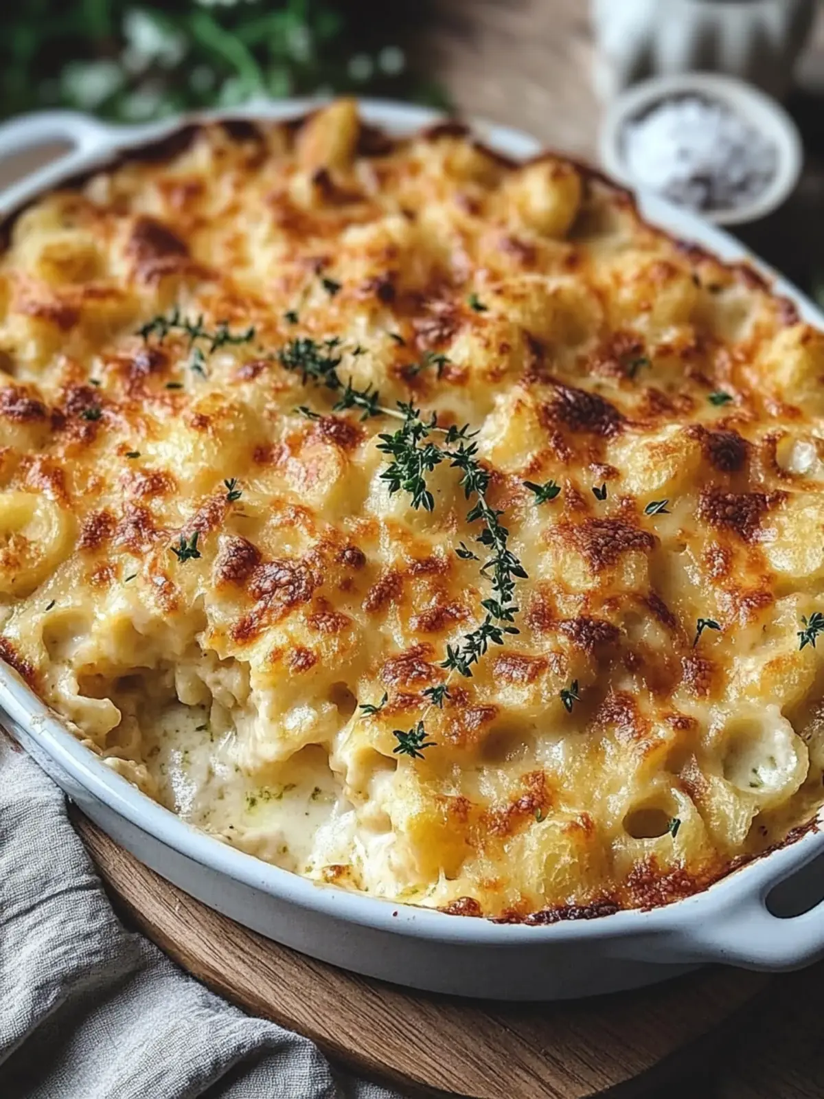 Nudel-Schinken-Gratin