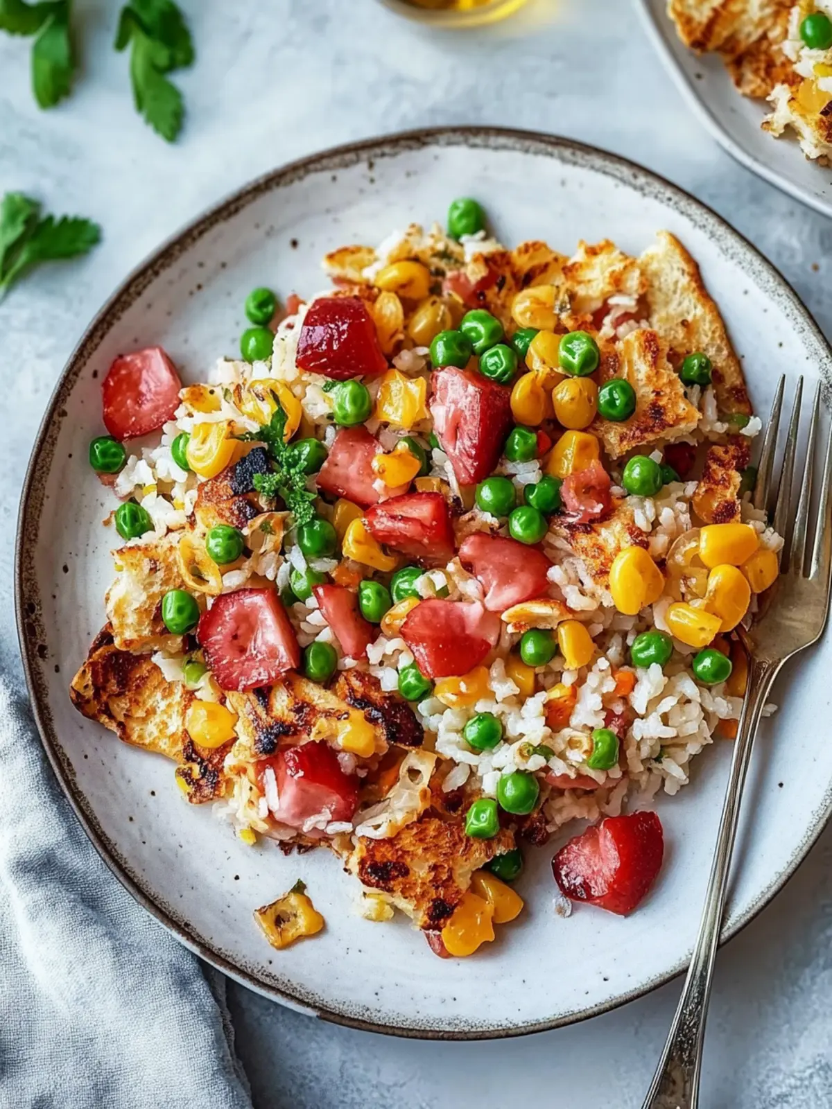 Gebratener Reis mit Speck