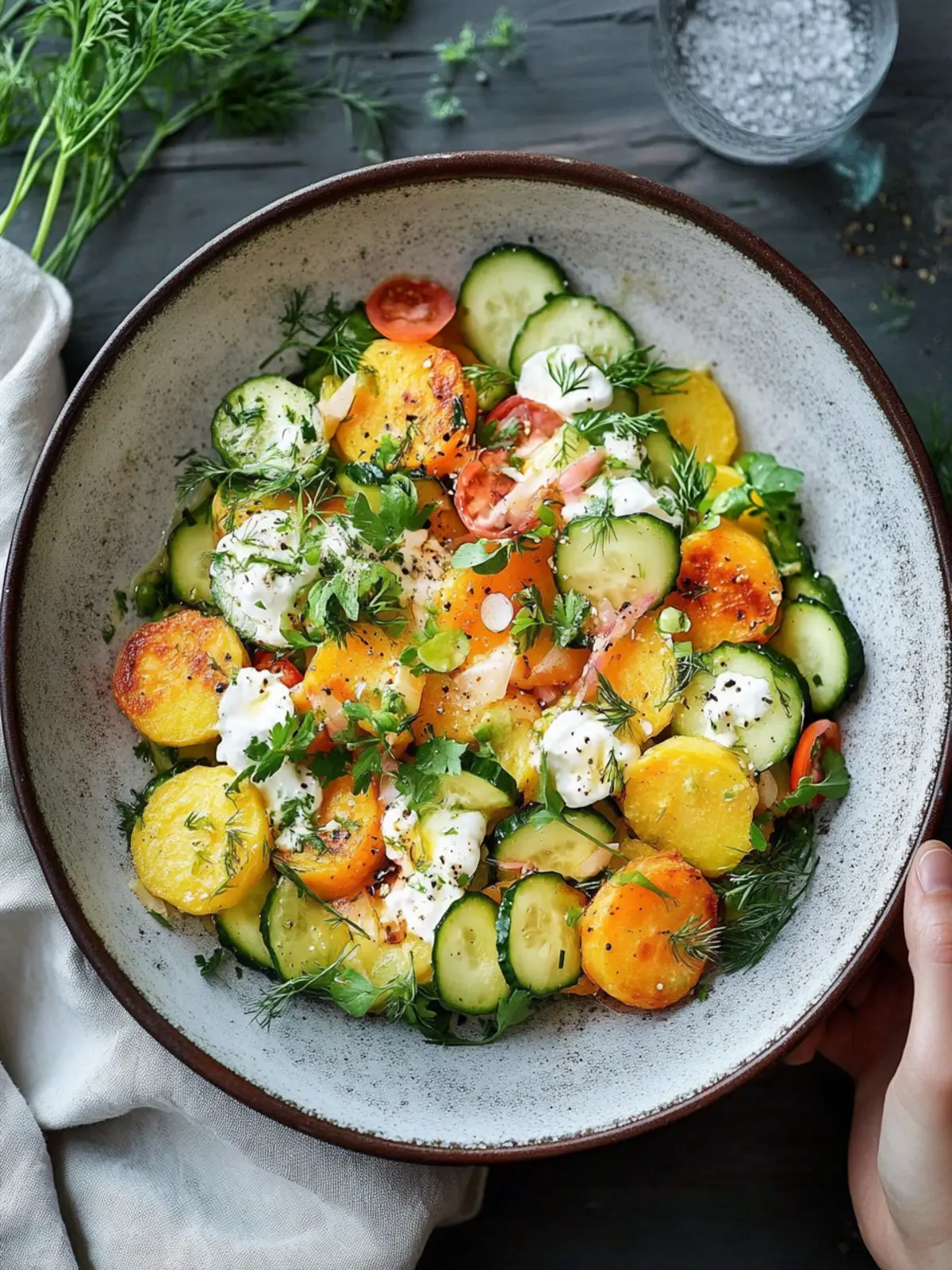 Knuspriger Kartoffelsalat