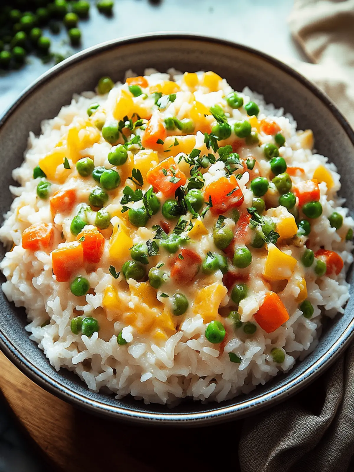 Reis mit Gemüse-Frischkäse