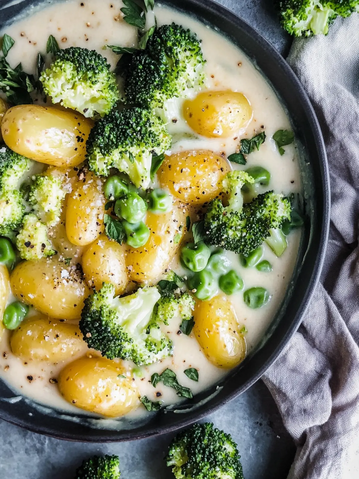 Cremige Kartoffeln mit Brokkoli