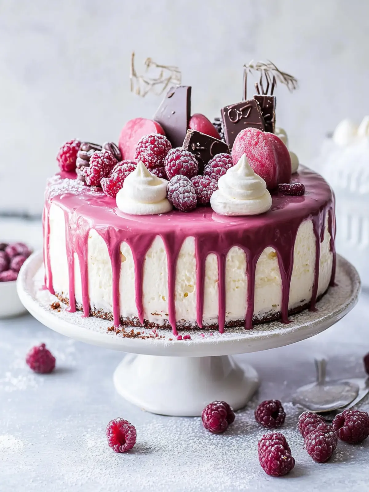 Ruby Schokoladen Tropf Kuchen