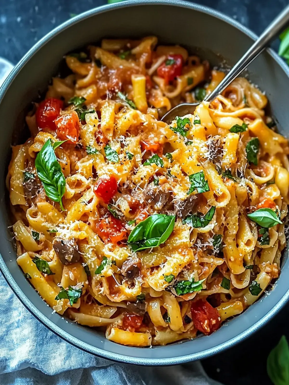 One-Pot-Pasta mit Linsen